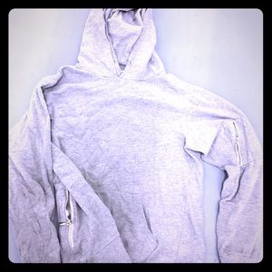Broken threads hoodie gray